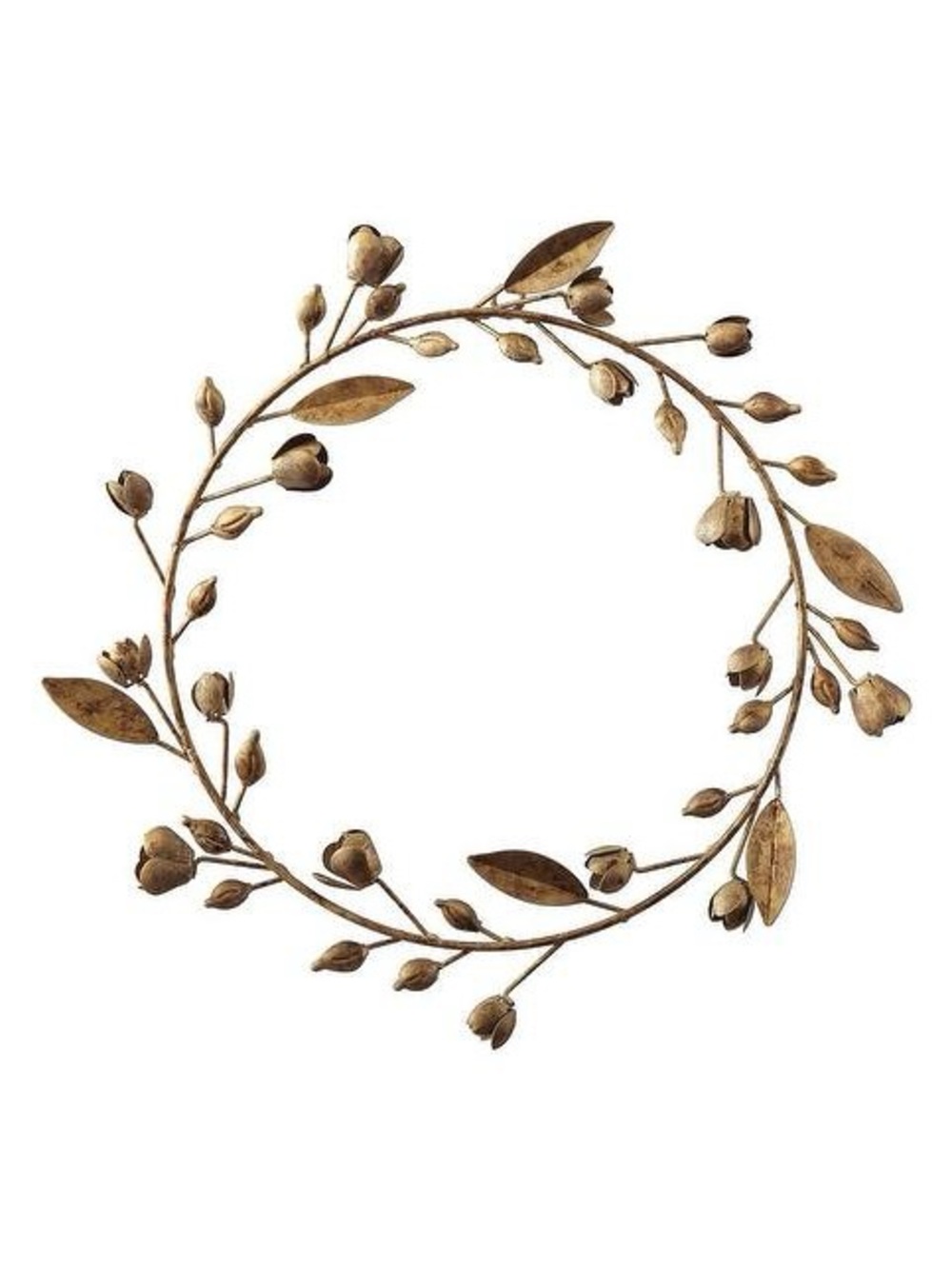 Bronze Botanical Wreath Wall Decor